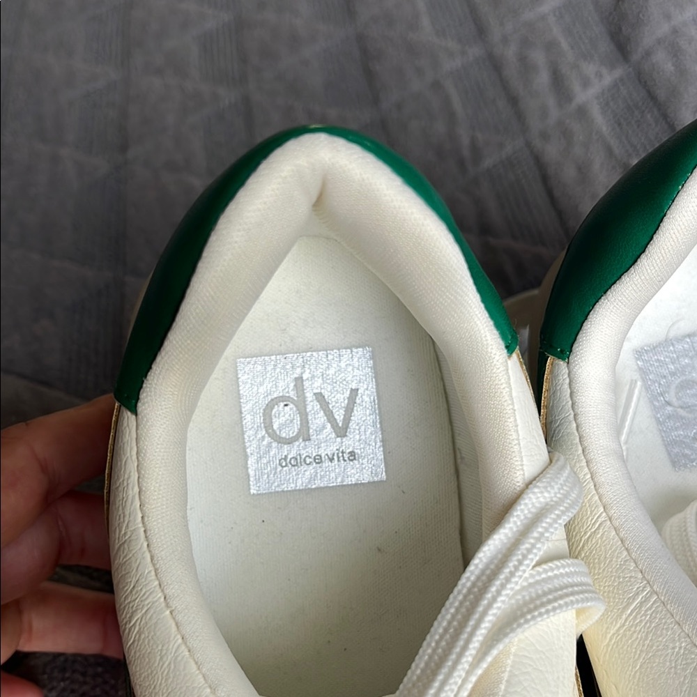 DV by Dolce Vita Green and White Retro Sneakers - Picture 4 of 5